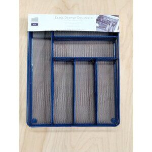 Large Blue Drawer Organizer Utensil Flatware Hunting Home Kitchen
